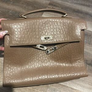 Thrifted handbag faux croc